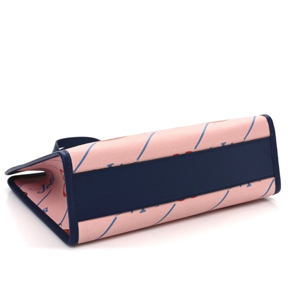 Gucci X Jetsons GG Pink Coated Canvas Navy Bag NWTGS ππ - Picture 6 of 9